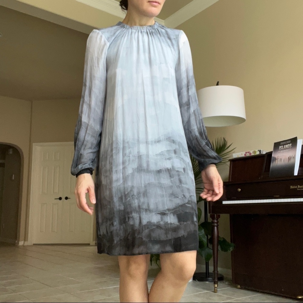 Cloth And Stone Grey Long Sleeve Mini Dress, XS - Picture 2 of 16